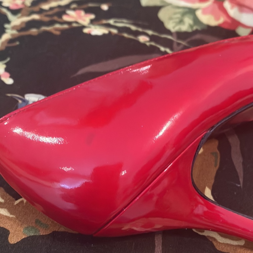 Stuart Weitzman Ruby Patent Red Heels Size 8 Incr… - image 6